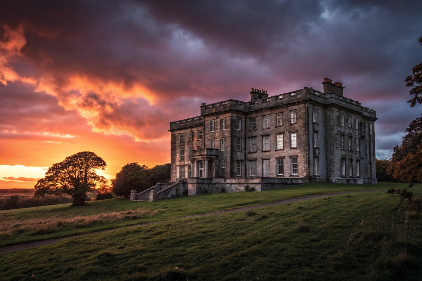 wide shot of loftus hall ireland